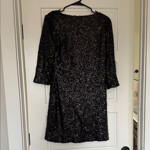 Jessica Simpson Shimmering Black Long Sleeve Dress
